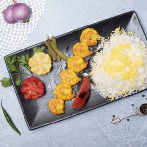 GRILLED SHRIMPS With Rice